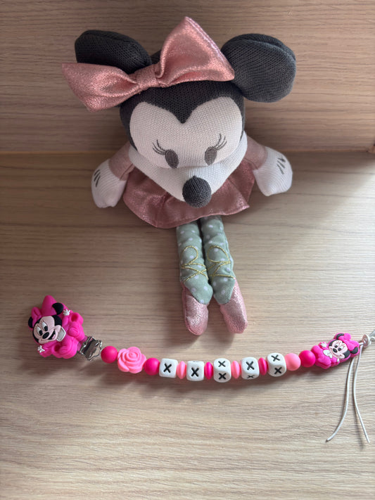 Attache tétine bébé Minnie